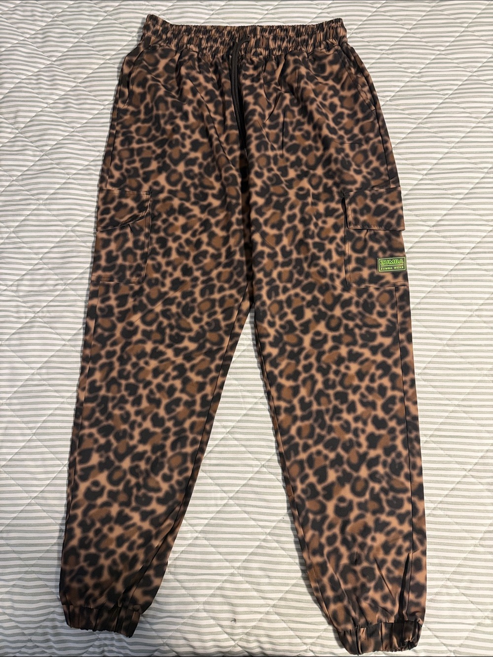 Zumba Fitness Brown Leopard Print Kids Joggers